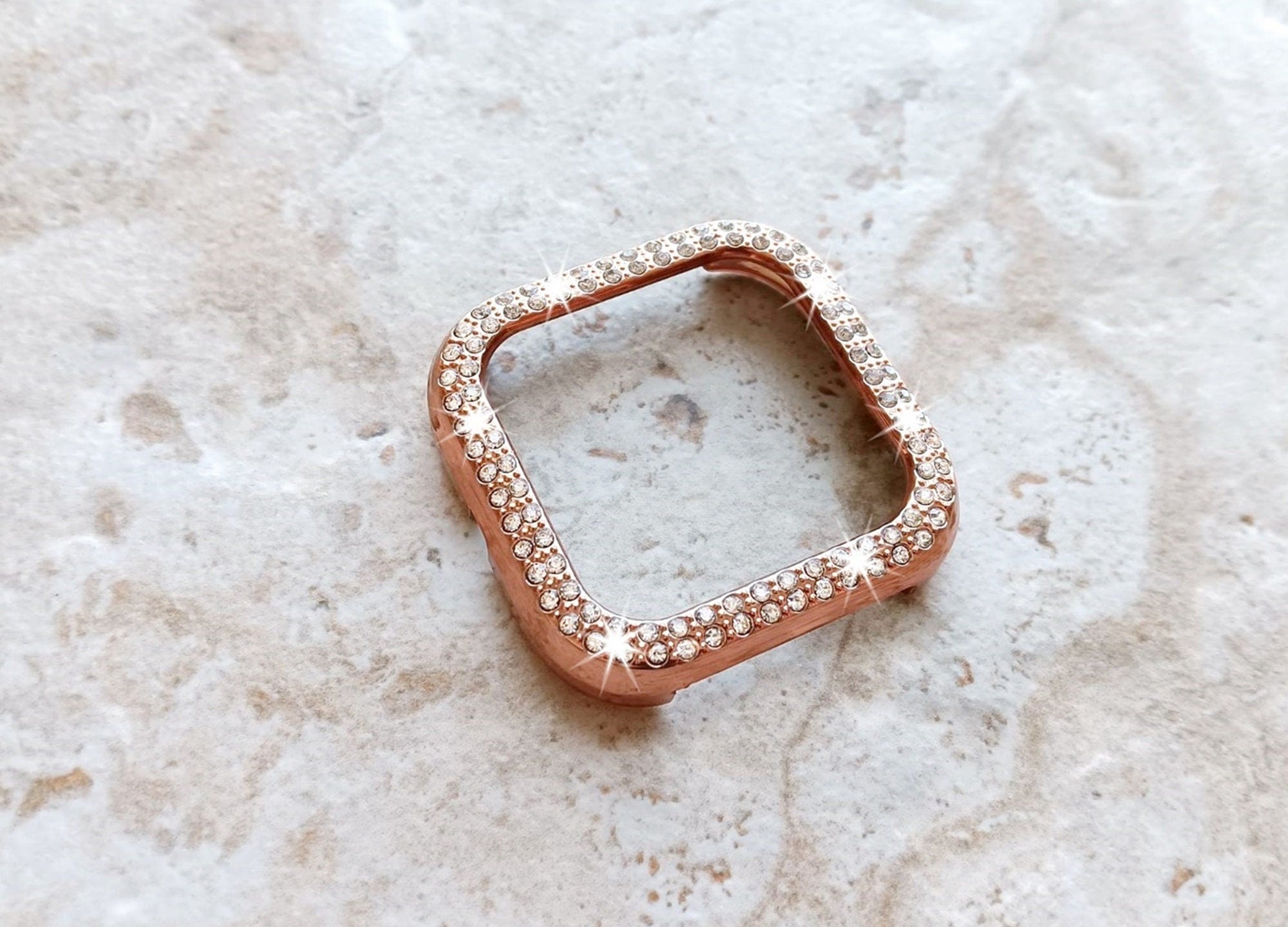 Fitbit Watch Crystal Bezel Bling Case Cover for Versa 2 3 4 and Sense 1 2 Smartwatches Hard Protective Sparkling Guard Bumper Frame